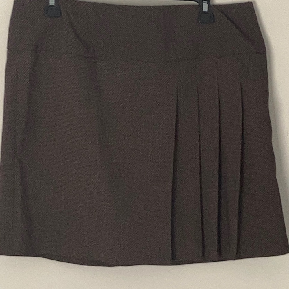 Dark brown tweed skirt